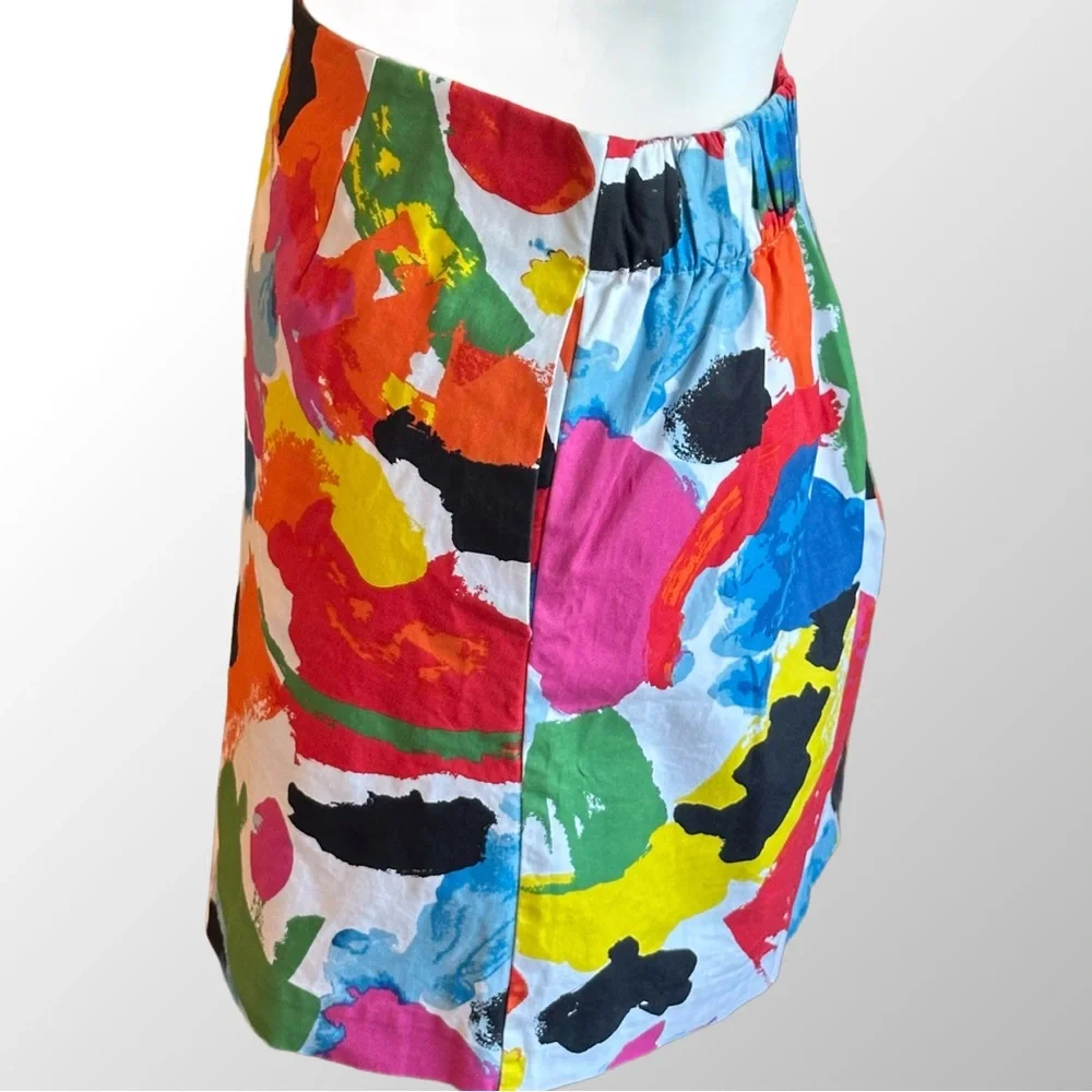 Kate‎ Spade Saturday Skirt Size 4 Multi Color Freestyle Pull-on Skirt w/ Pockets